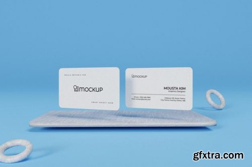 Clean business card mockup