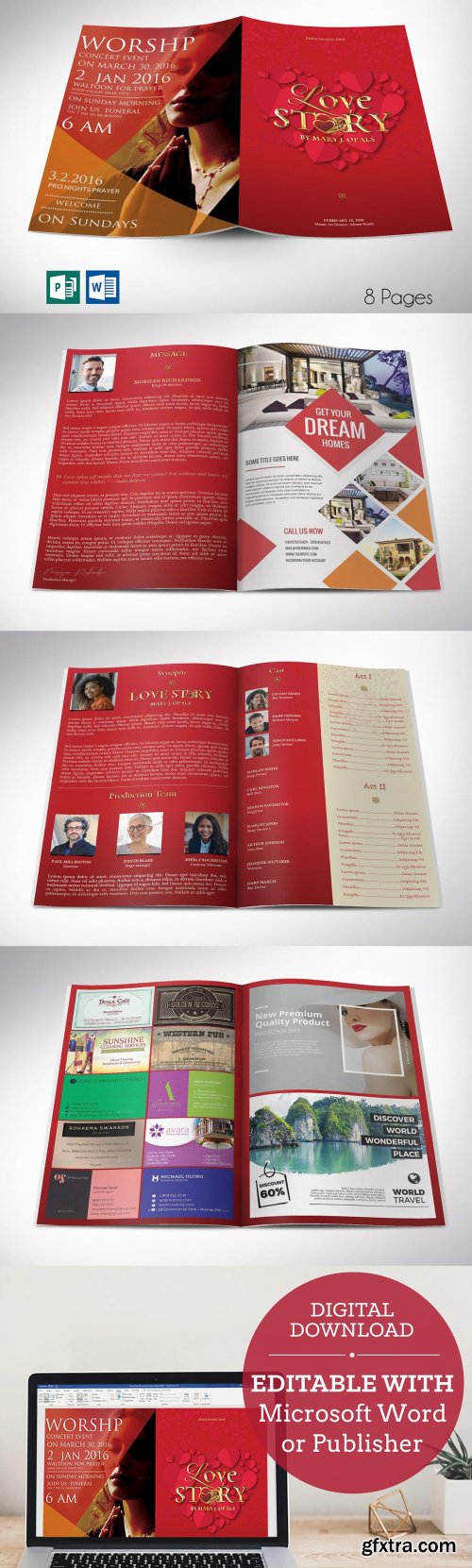  CreativeMarket - Valentines Love Story Program Word 562171