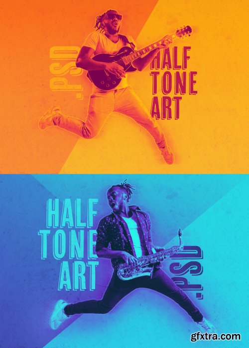 Halftone Art Effect Mockup 402357494