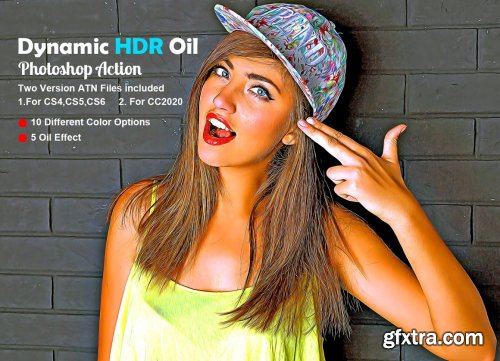 CreativeMarket - Dynamic HDR Oil Photoshop Action 5608920