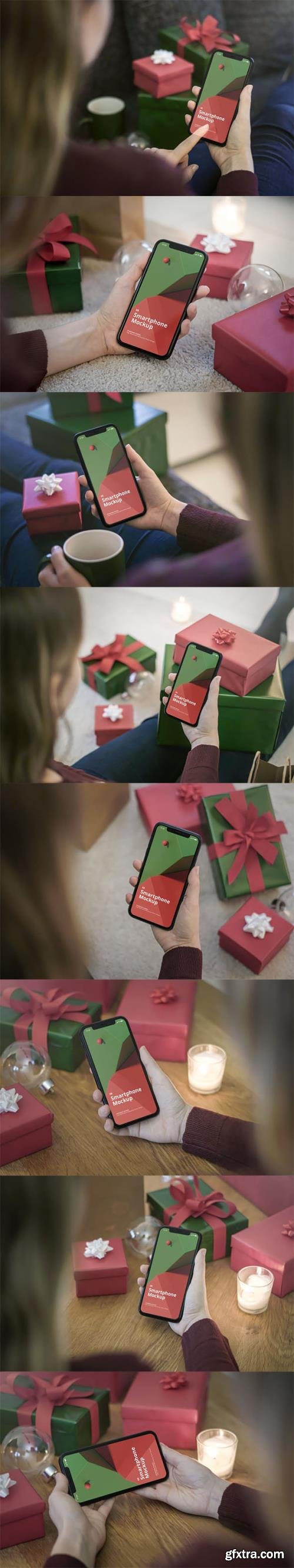 Phone Mockup Christmas Scenes