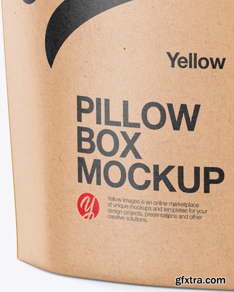 Kraft Paper Pillow Box Mockup 73025