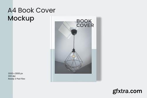 A4 Book Cover Mockup