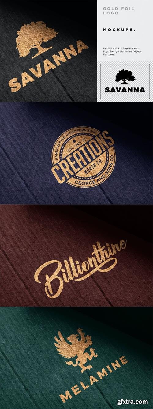 Gold Foil Logo Mockup