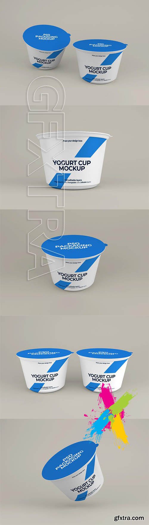 Yogurt packaging mockup