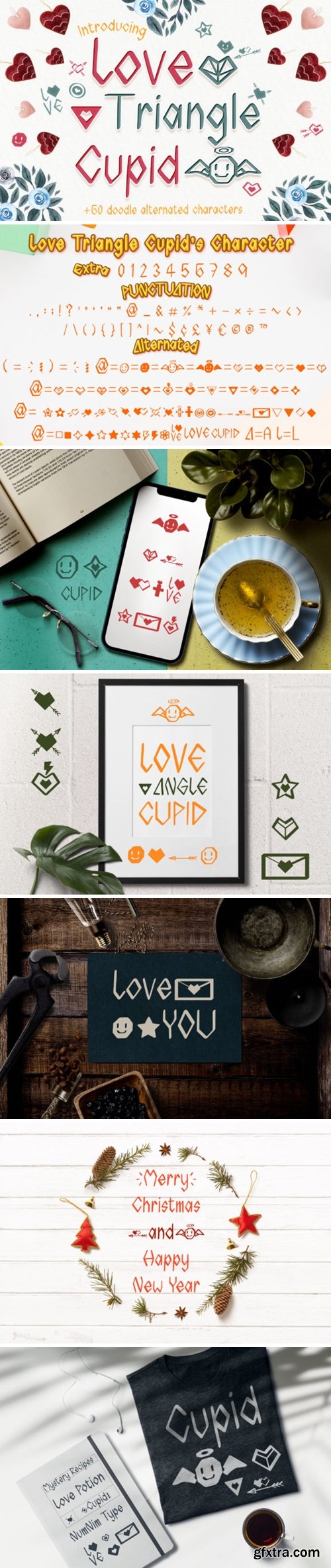 Love Triangle Cupid Font