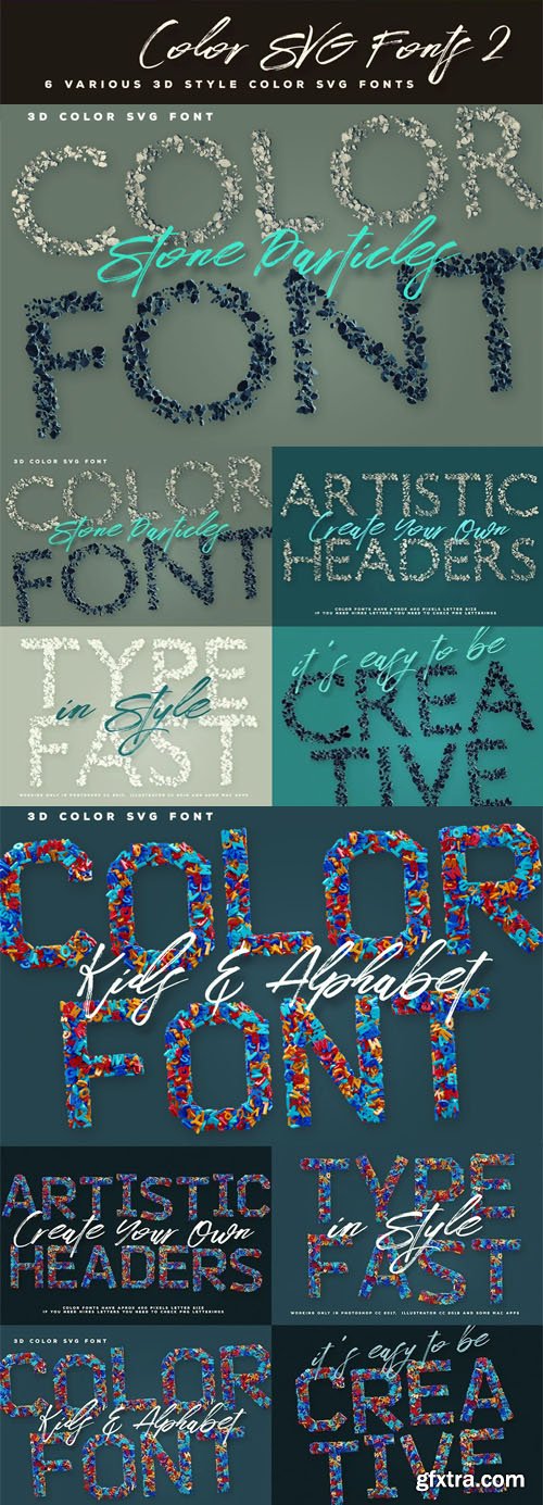 6 Color SVG Fonts Vol.2