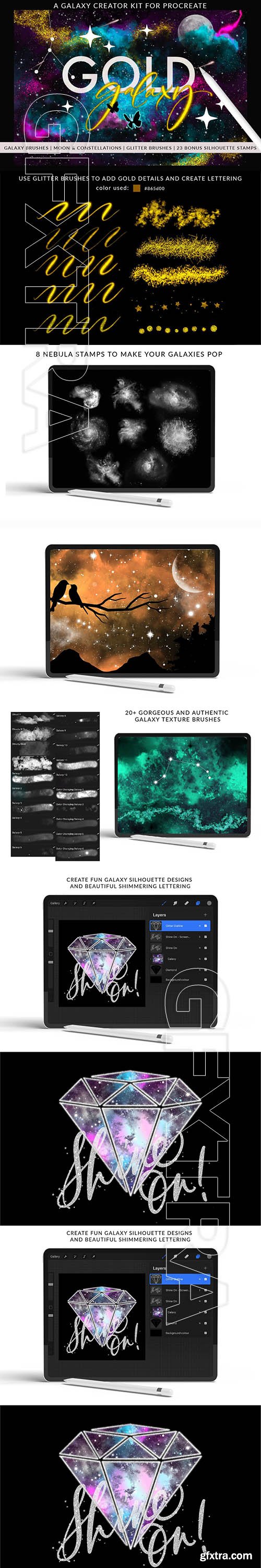 CreativeMarket - Galaxy Creator Kit for Procreate 5735662