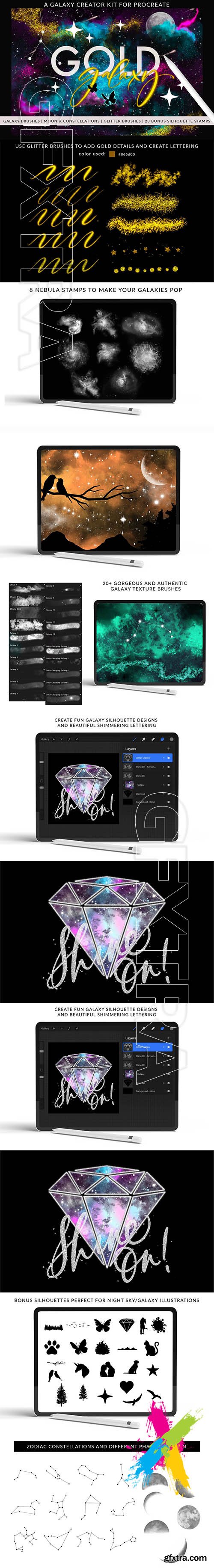 CreativeMarket - Galaxy Creator Kit for Procreate 5735662