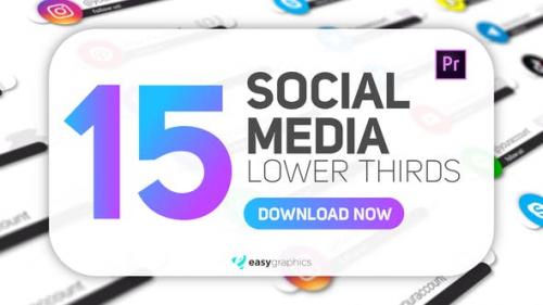 Videohive - Simple White Social Media Lower Thirds