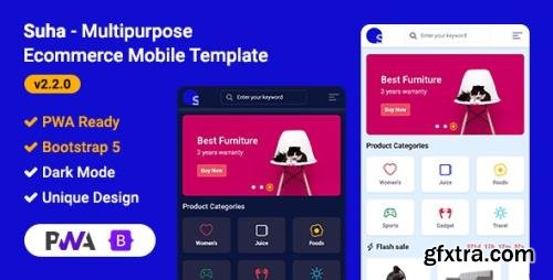 ThemeForest - Suha v2.2.0 - Multipurpose Ecommerce Mobile HTML Template - 25294162