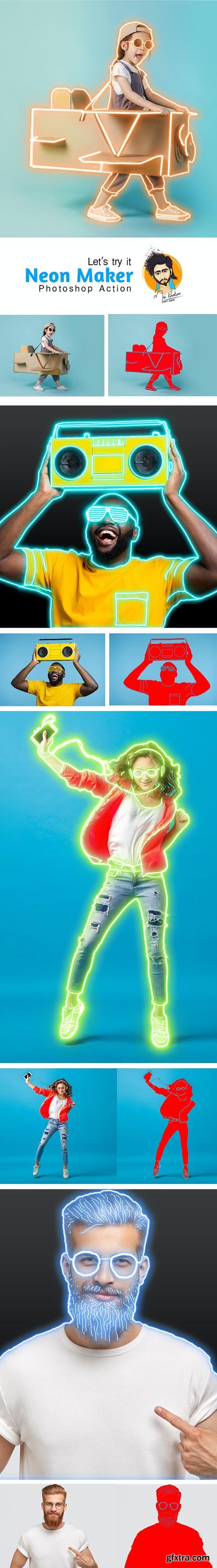 GraphicRiver - Neon Maker Photoshop Action 29732242