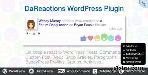 CodeCanyon - DaReactions v3.12.8 - Reactions WordPress Plugin - 22307601