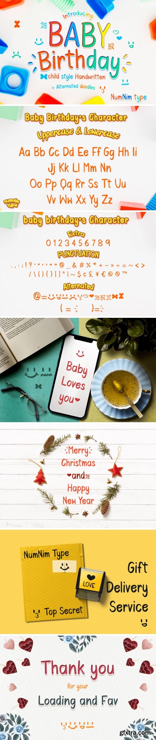 Baby Birthday Font