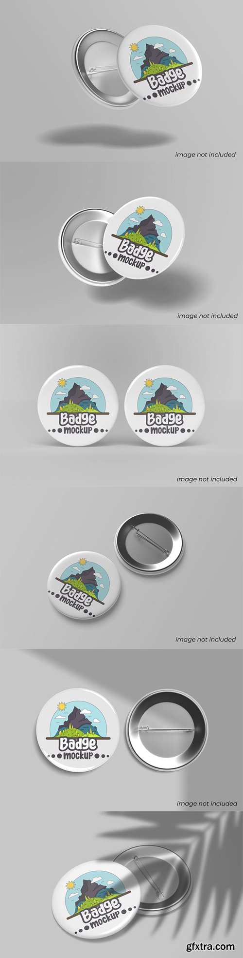 Flying badge mockup