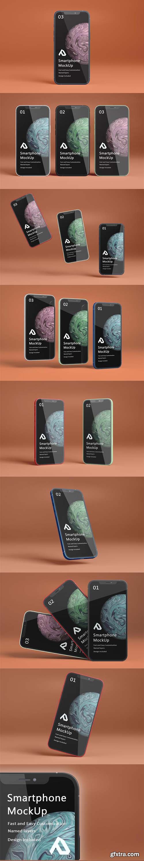 Realistic smartphone mockup