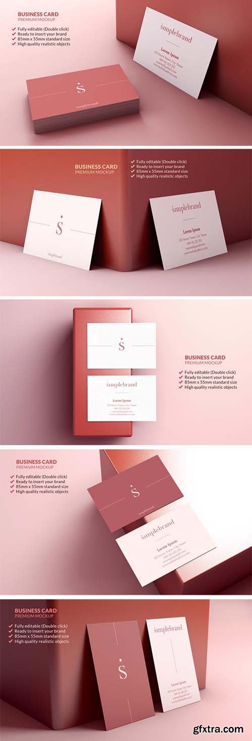 Minimal business card mockup