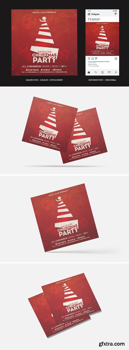 Christmas Party Square Flyer & Insta Post