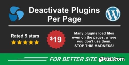 CodeCanyon - Deactivate Plugins Per Page v1.12.0 - Improve WordPress Performance - 23801359