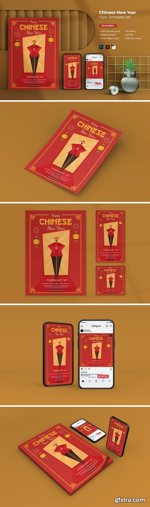 Chinese New Year Flyer Set