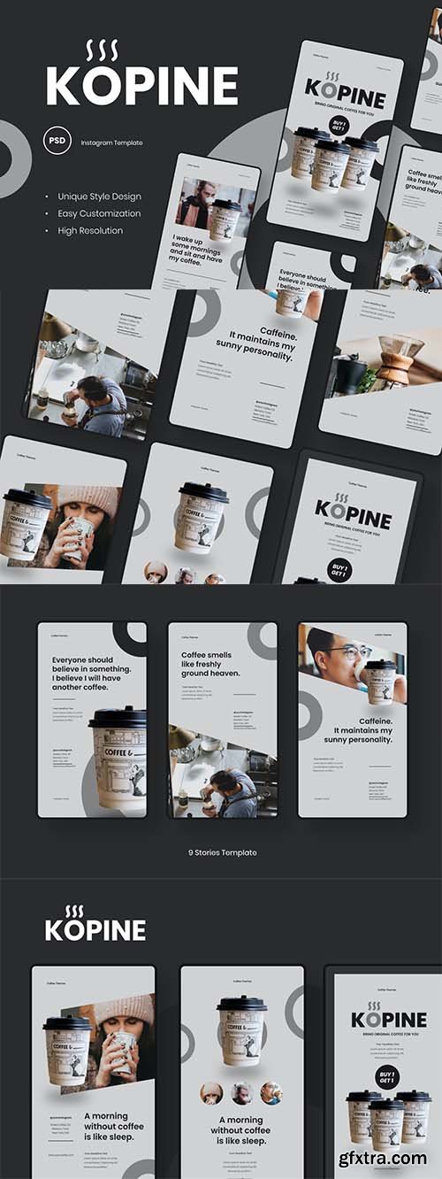 Kopine - Coffee Instagram Stories Template