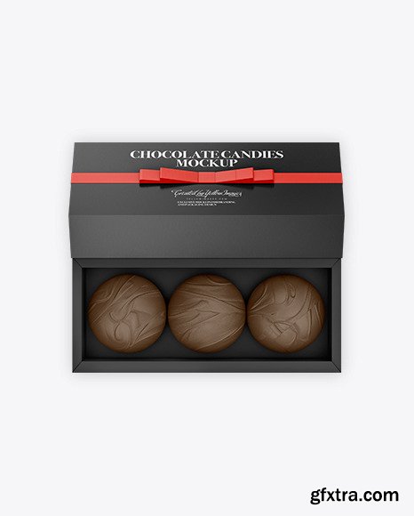 Gift Box with Chocolates Mockup 72889