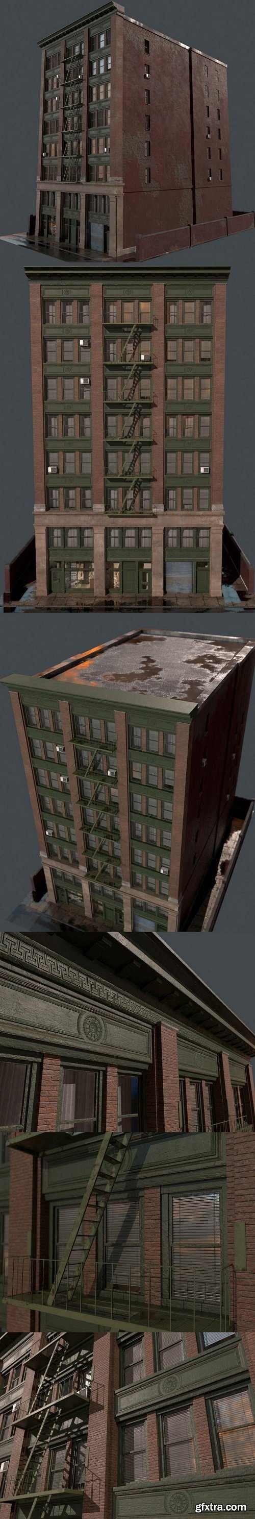 Old USA building 3D model