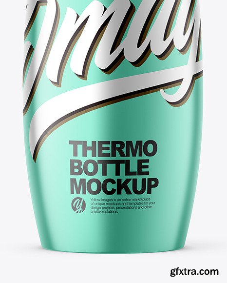 Metallic Thermo Bottle Mockup 72728