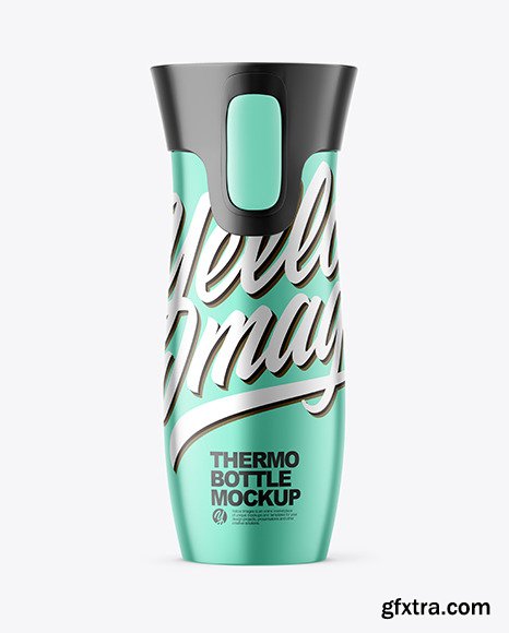 Metallic Thermo Bottle Mockup 72728