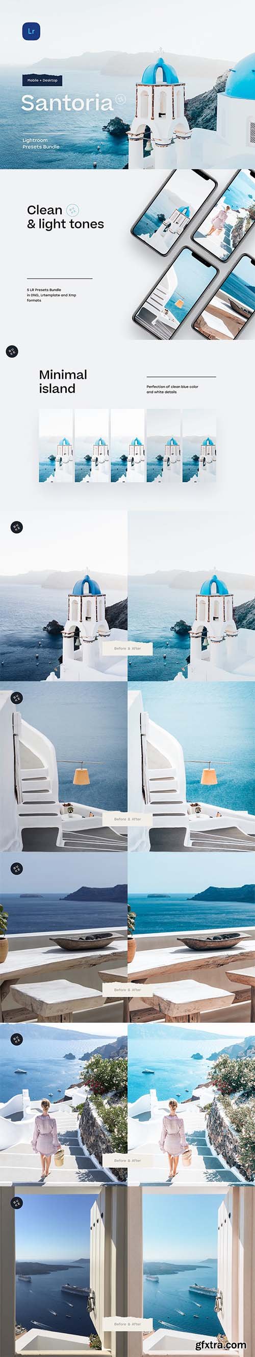 CreativeMarket - 5 Santorini Lightroom Presets 5487044