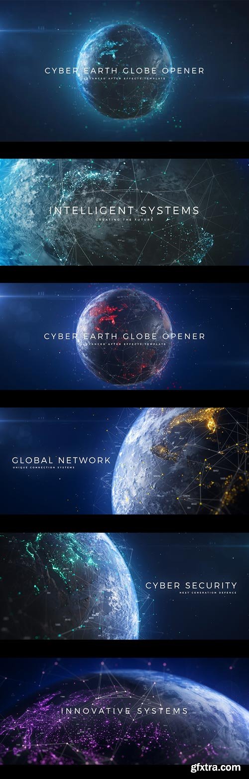 Videohive - Cyber Earth Globe Opener - 29647647