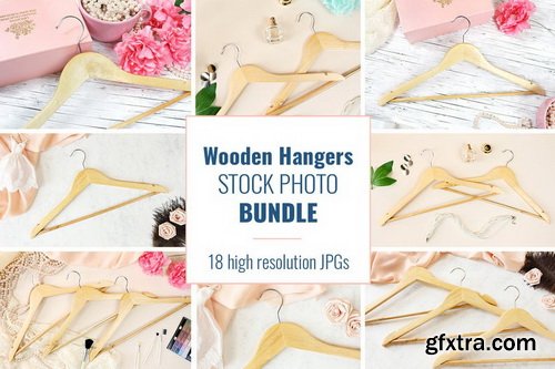 ETSY - Wooden Hangers Stock Photo Bundle