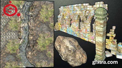 Substance painter-painting a ground, rock, wall and a pillar