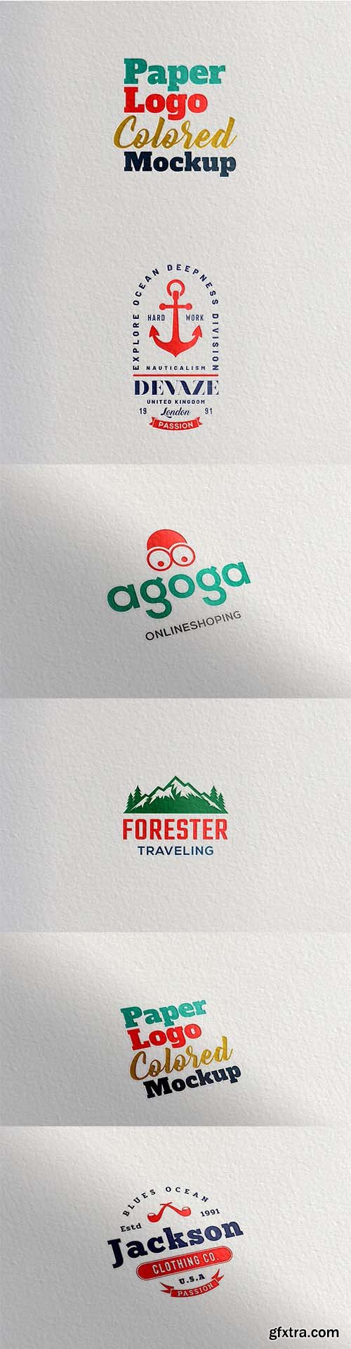 Paper Logo Colored Mockup