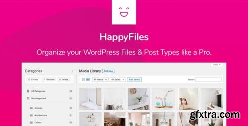 HappyFiles Pro v1.5.1 - Organize your WordPress Media Files & Post Types like a Pro