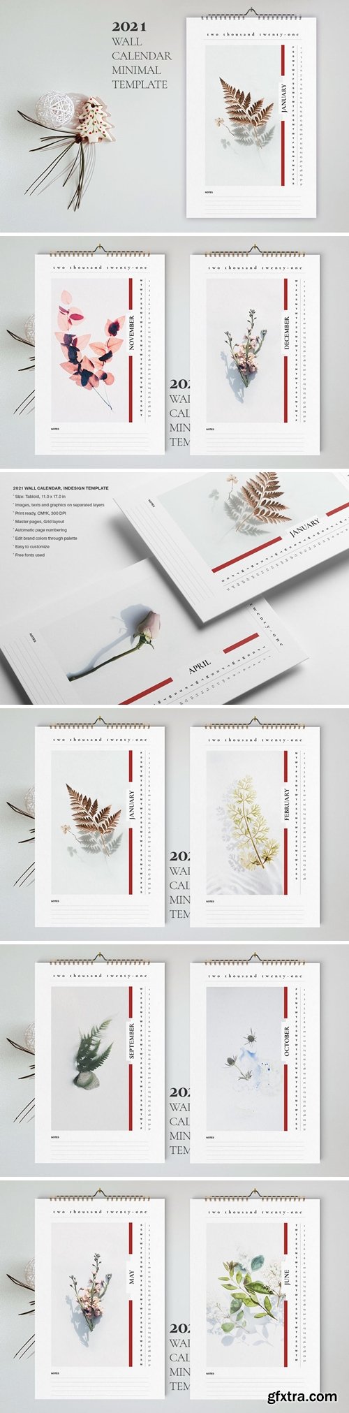 Wall Calendar 2021 Template