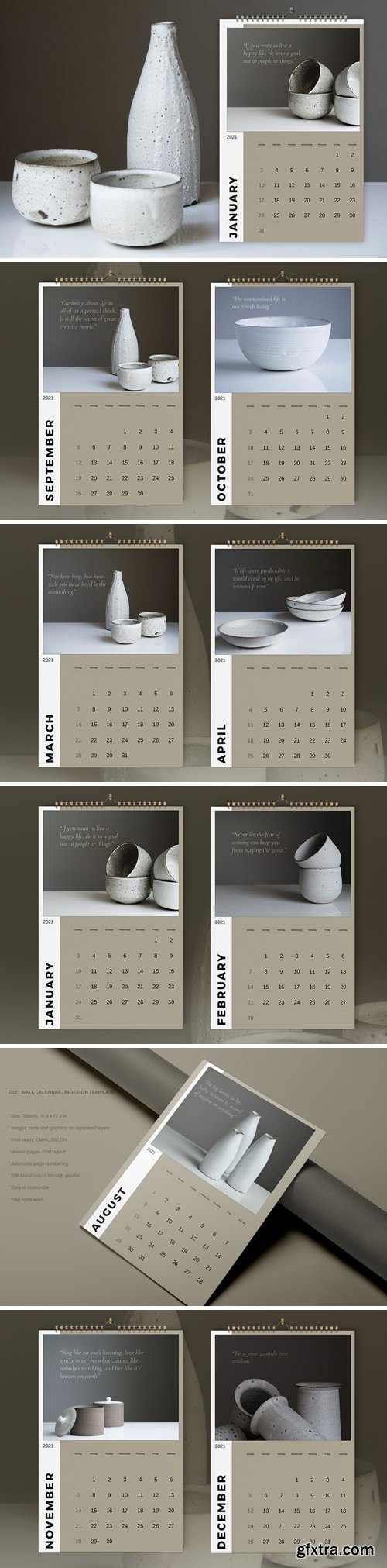 Wall Calendar 2021 Template