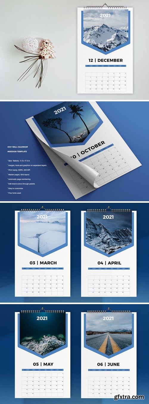 Wall Calendar 2021 Template