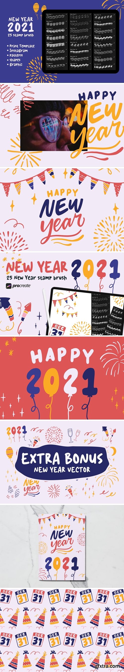 New Year 2021 - Procreate Stamp Brush