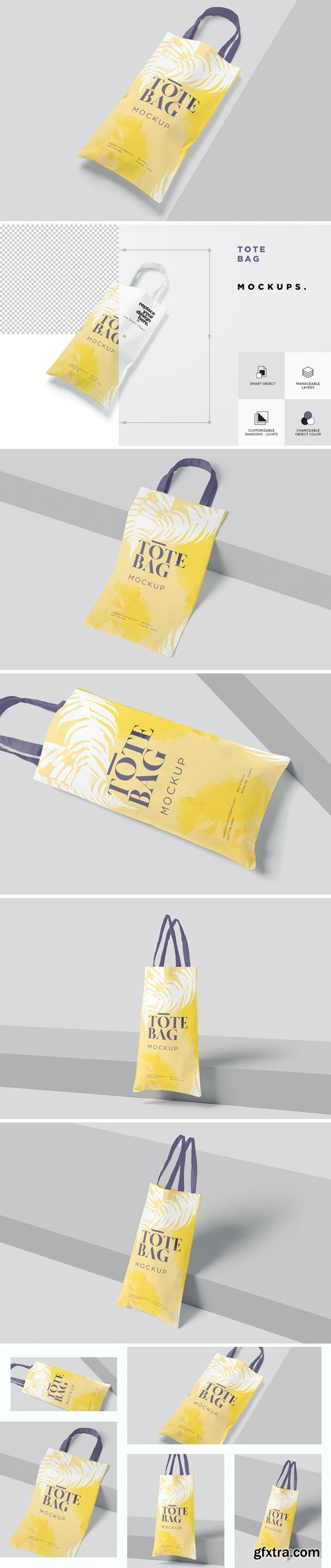 Bottle Canvas Bag Mockups