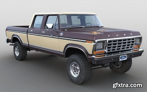 Ford F-250 Crewcab 1978 3d Model