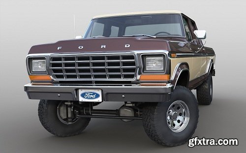 Ford F-250 Crewcab 1978 3d Model