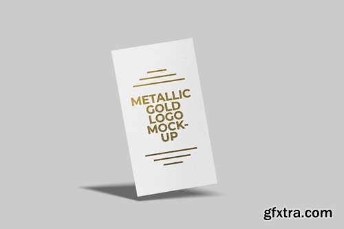 Metallic Gold Logo Mockup