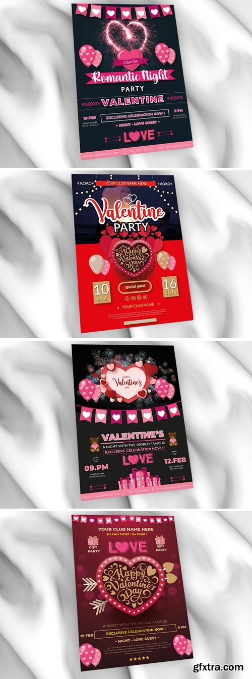 Valentine Day Flyer Template Bundle