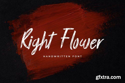 Right Flower Brush Handwritten Font