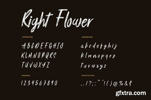 Right Flower Brush Handwritten Font