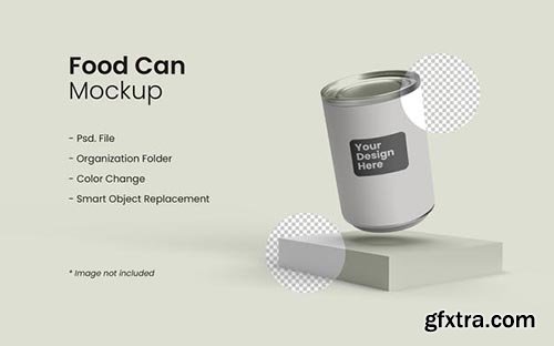 Food can mockup