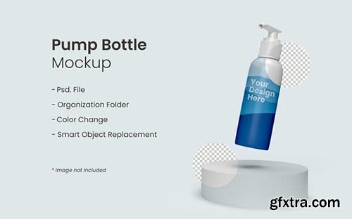 Pump bottle mockup