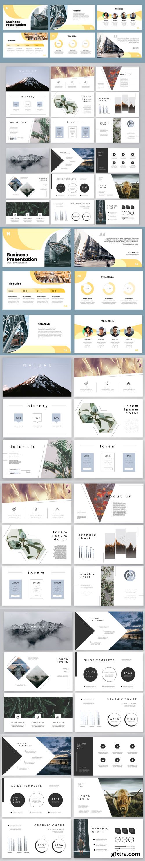 24 Business Presentation Slides Vectors Templates