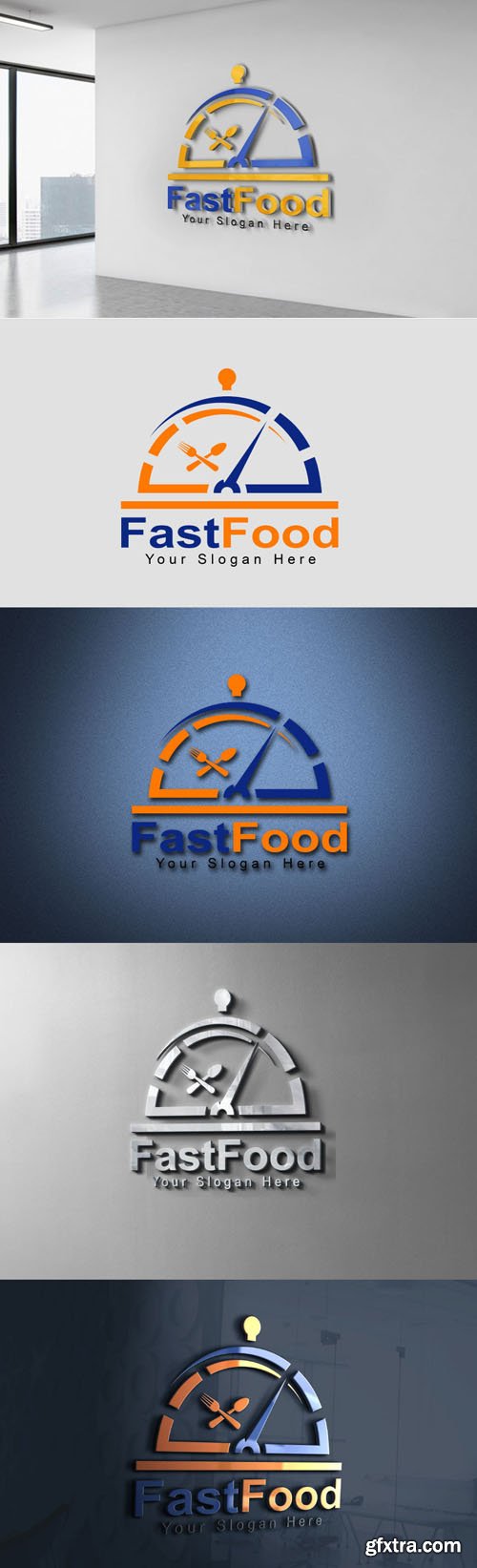 Fast Food Logo PSD Mockup Template